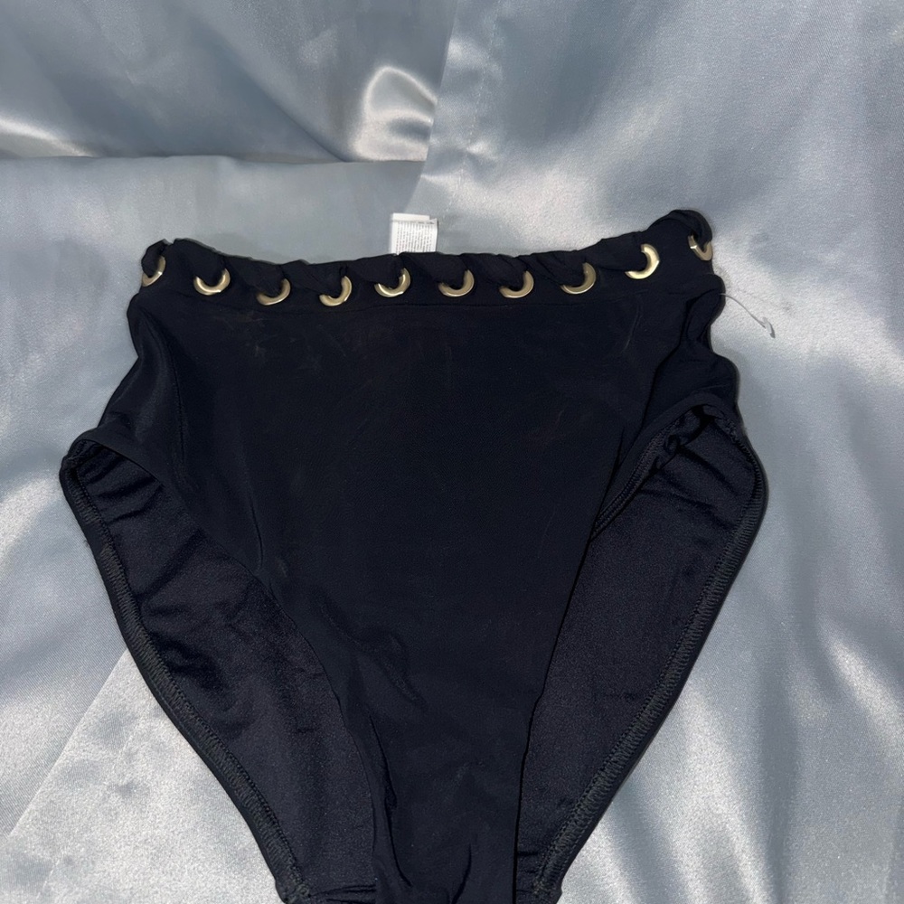 Zimmermann Black Kids Bottoms with Gold Eyelets